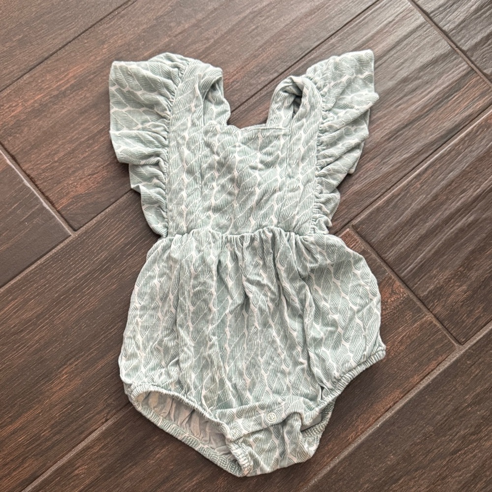 Kate Quinn Sage Leaf Print Romper